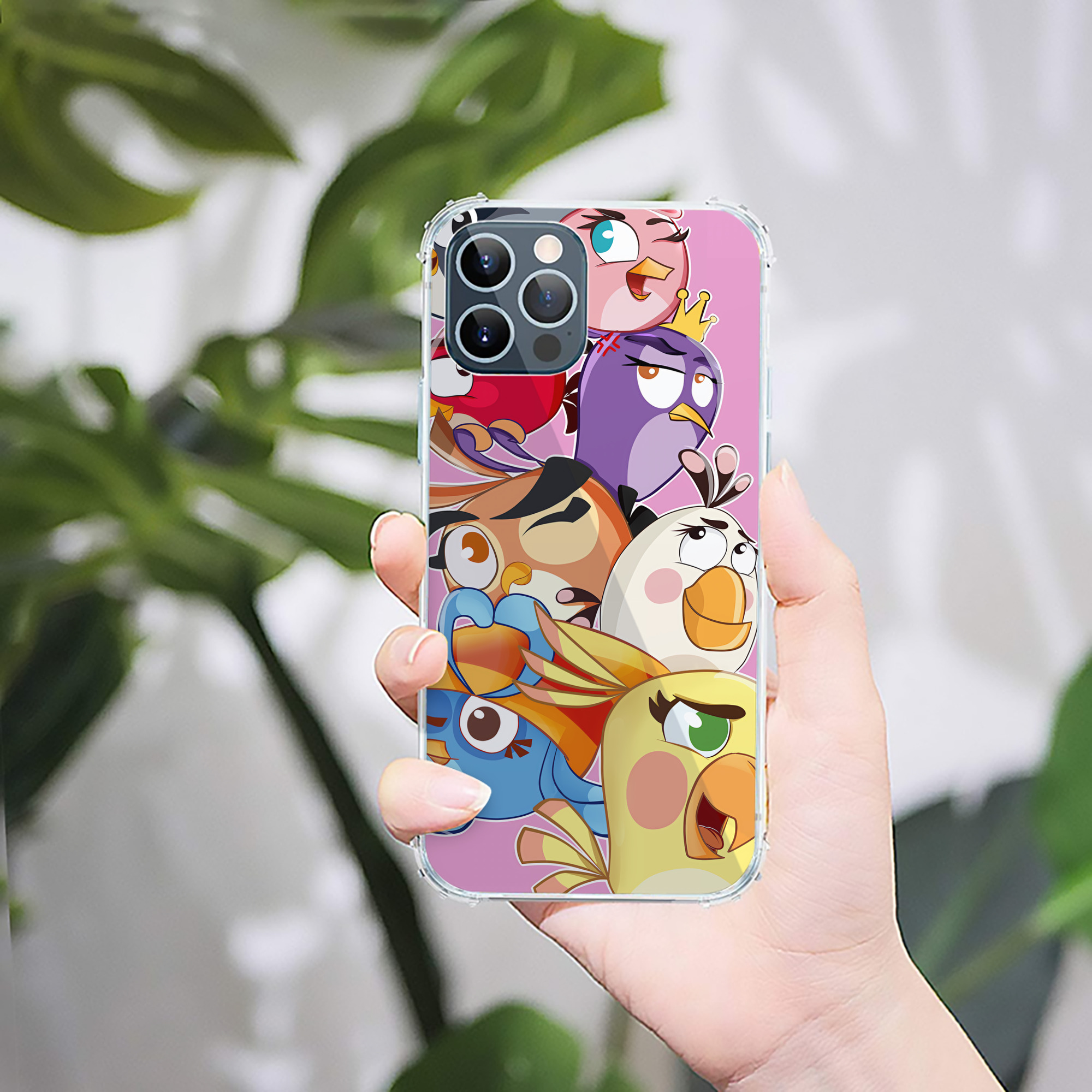 （画像用） Angry Birds アングリーバード 【iPhone 12シリーズ対応】透明スマホケース（クリアソフトケース）